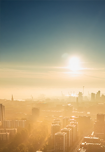 Solopgang over aarhus