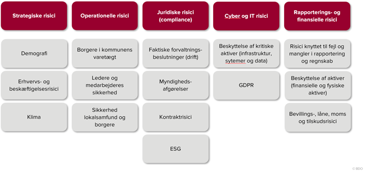 Eksempel på risikobillede fra en kommune